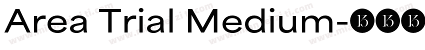 Area Trial Medium字体转换